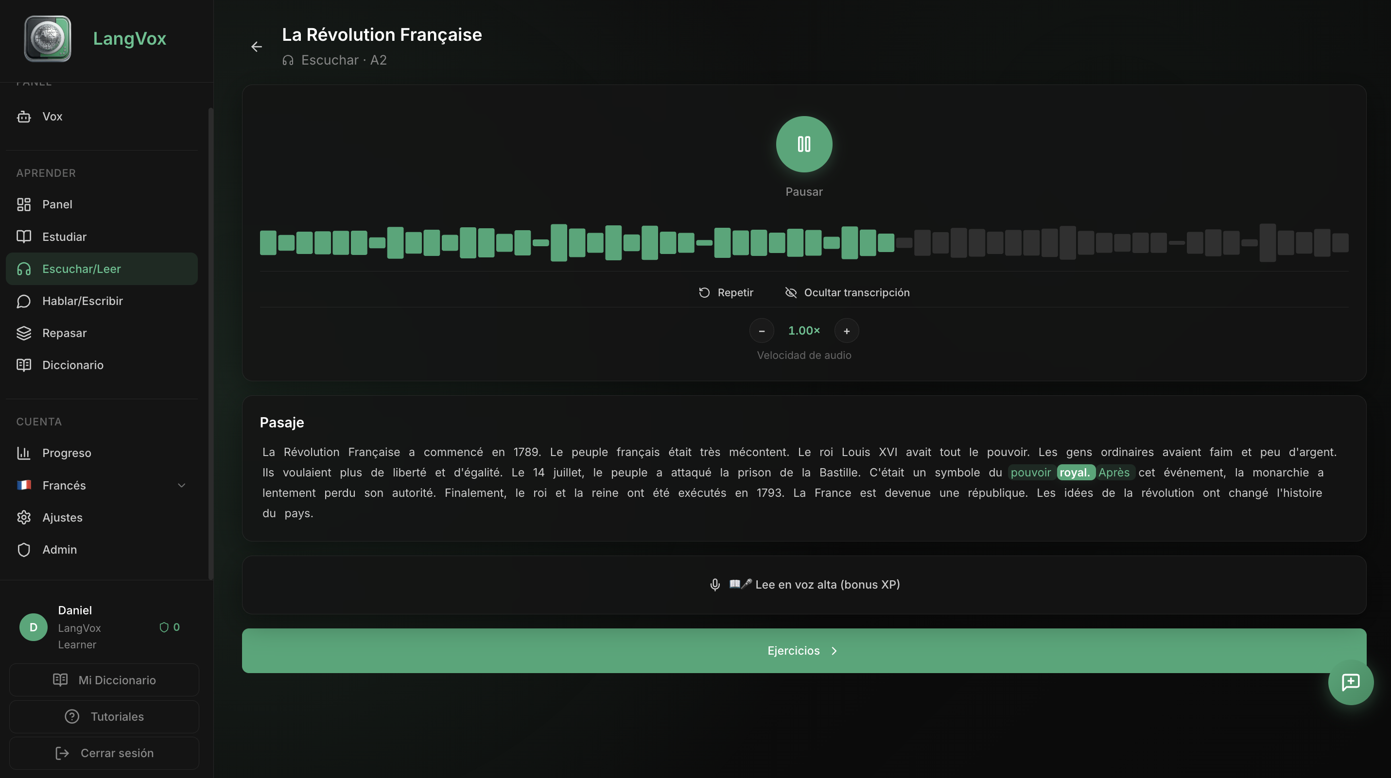 LangVox Dashboard 3